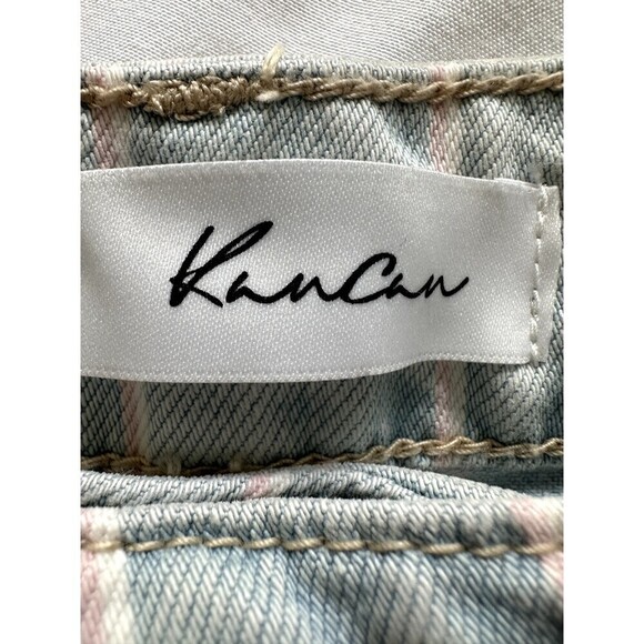 Kancan Woman's Skinny Jeans Striped Size 9/28 Light Wash modern minimal - Picture 6 of 16